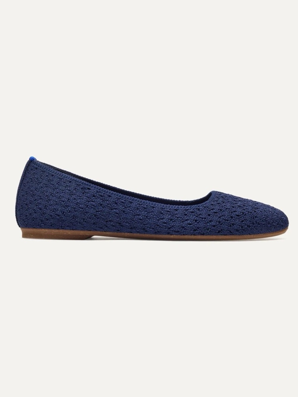 ROTHYS The Max Square Deep Navy Crochet Flats